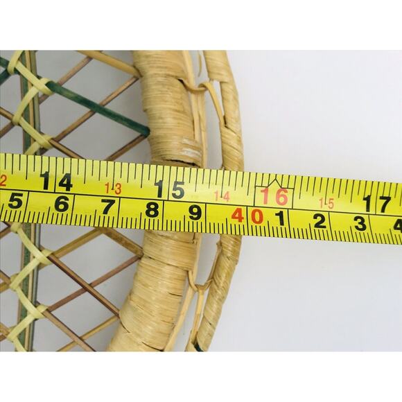 VTG Mini Peacock Rainbow Wicker Fan Back Rattan Chair 16” Doll Plant Stand Cotta - Picture 12 of 12